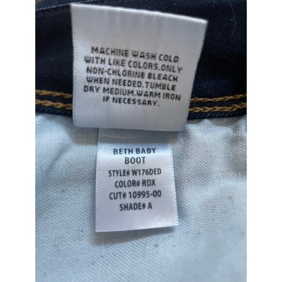 Hudson Beth Midrise Baby Boot Jeans Dark Rinse Size 31 - Picture 9 of 12